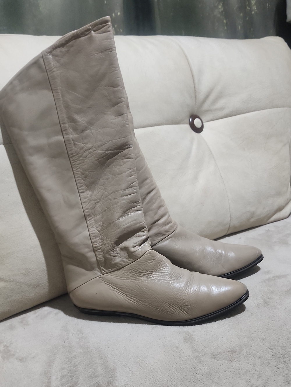 Nine West LTD.edition Women's Over-the-Knee Leather Boots in Taupe